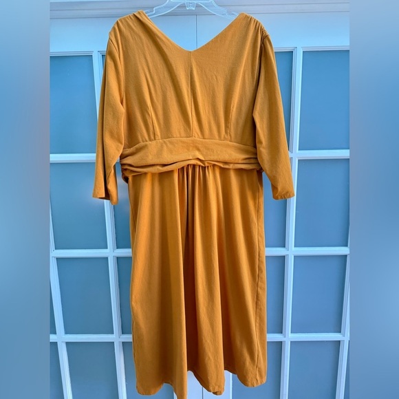 Jessica London Classic Cotton Rich Orange Designer Stretch Dress Size 22W - Picture 3 of 9